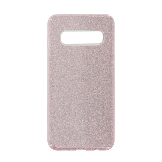 Silikon Handyhülle für Samsung Galaxy S10 pink Glitzer Schutz cnt1305