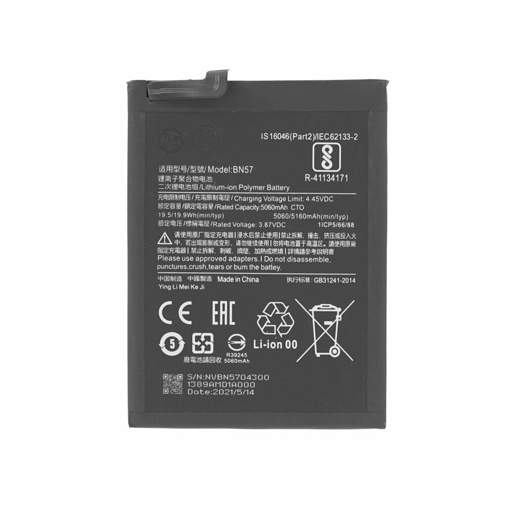 BN57 Akku für Poco X3 X3 Pro wie Original 5160mAh Batterie Ersatzakku