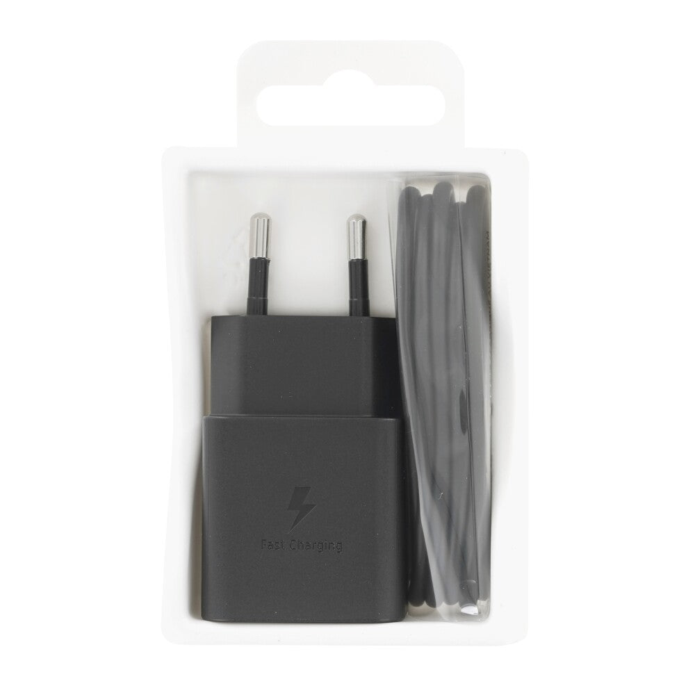 Original Samsung 15W Schnellladegerät für USB-C Netzteil Schwarz EP-T1510XBEGEU