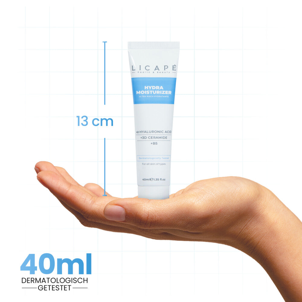 Licape | Feuchtigkeitscreme 40 ml | Gesichtscreme für trockene und sensible Haut