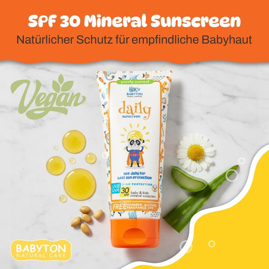 Babyton Mineralische Tagessonnencreme für Babys und Kinder LSF 30