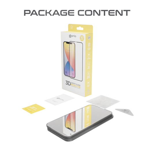 Prio 10x 3D Panzerglas Schutzfolie für Samsung S25 schwarz