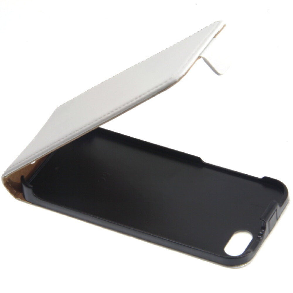 Slim Leder Flip Handyhülle für iPhone 5c - weiß 4250710542260