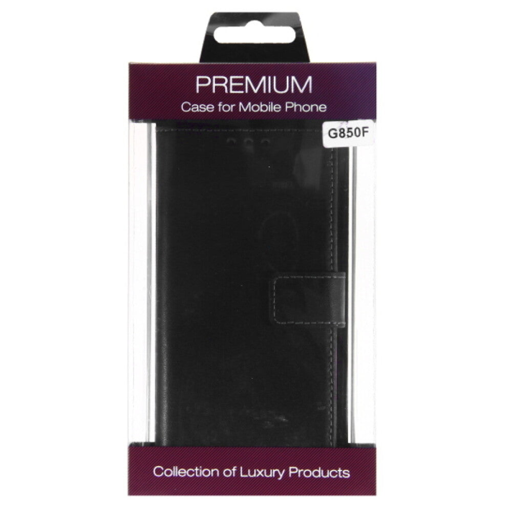 Lederhülle Handyhülle für Galaxy Alpha Schwarz 4250710555567