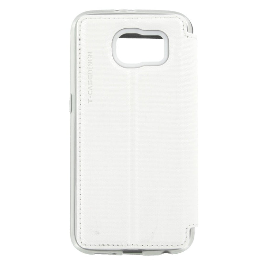 Lux Magnet Flip Handyhülle für Samsung Galaxy S6 weiß