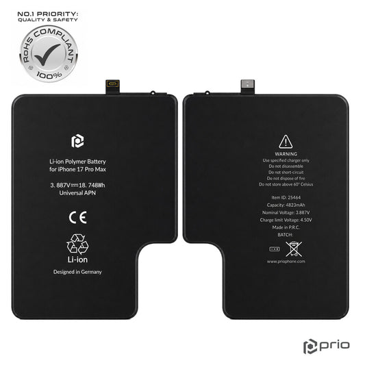 prio Akku für iPhone 17 Pro Max (Universeller APN)