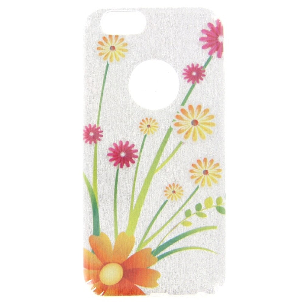 Silikonhülle Handyhülle für iPhone 6 Glitzer-Blumenmuster Blau