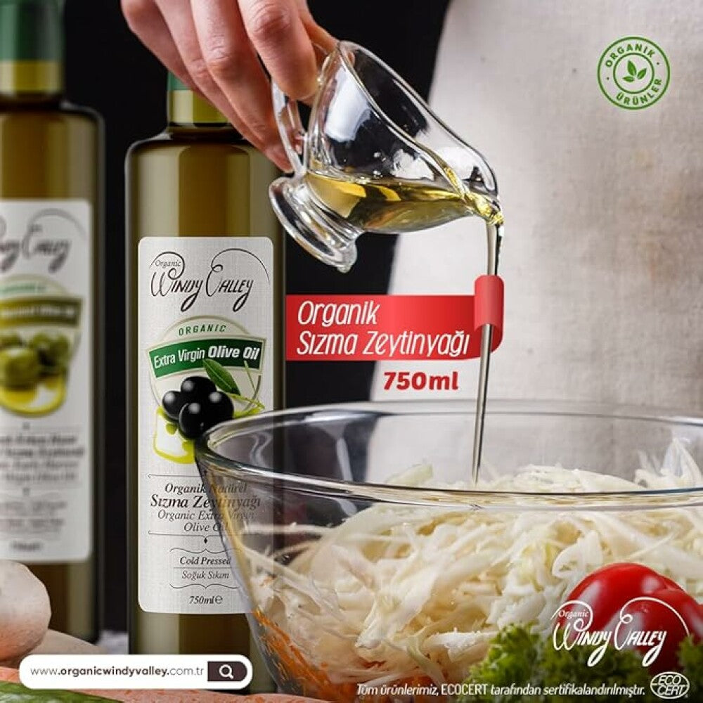 Extra natives Olivenöl aus unreifen Oliven, ECOCERT Certification, 750ml Flasche