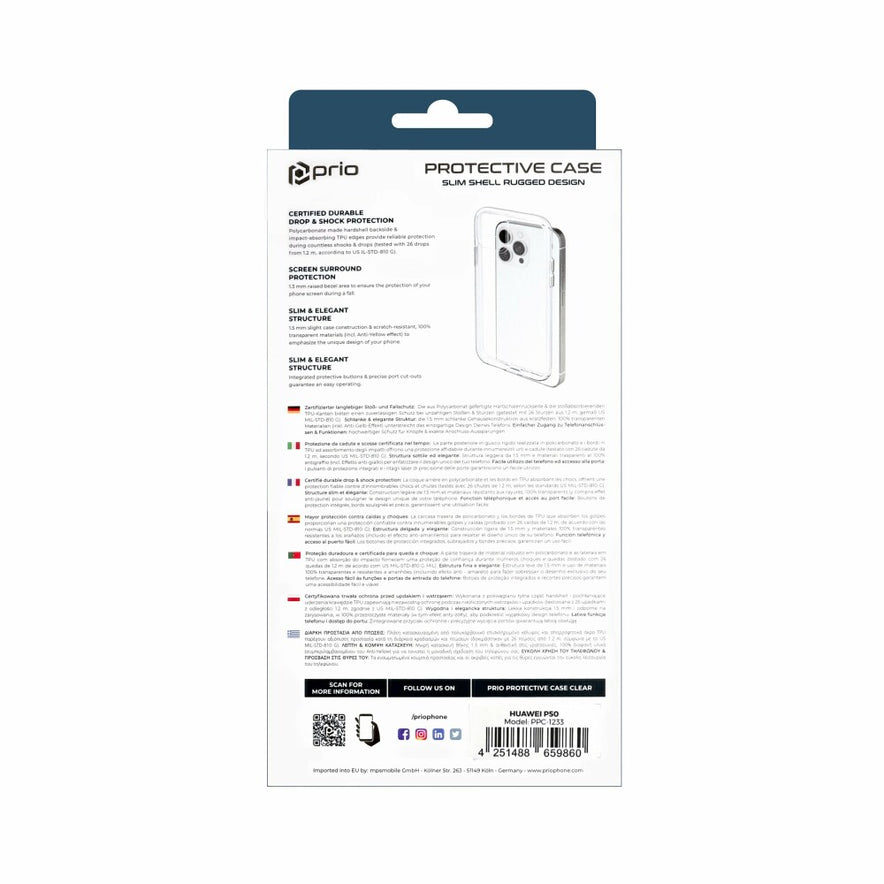prio protective case for Huawei P50 transparent