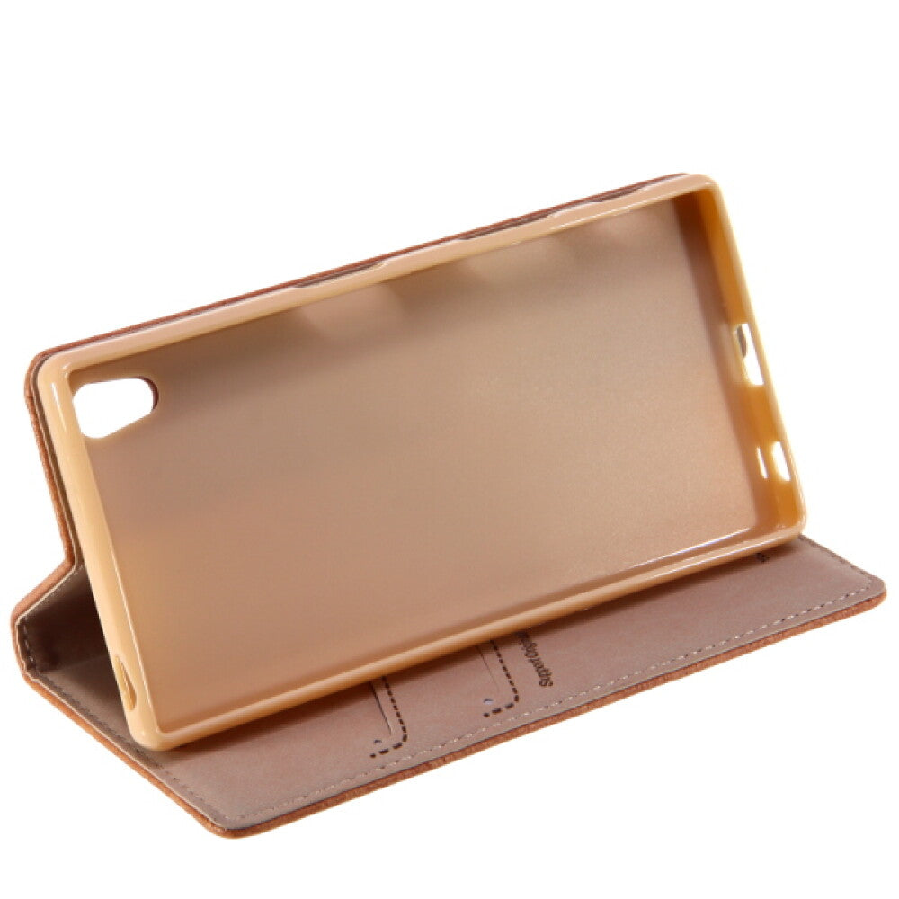 Book Case Handyhülle für Sony Xperia Z5 Gold