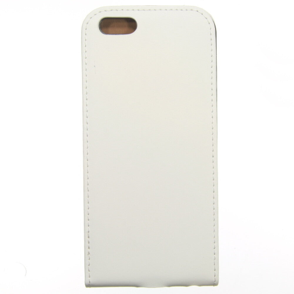 Slim Leder Flip Handyhülle für iPhone 6, 6s - Weiß Schutz Case 4250710555376