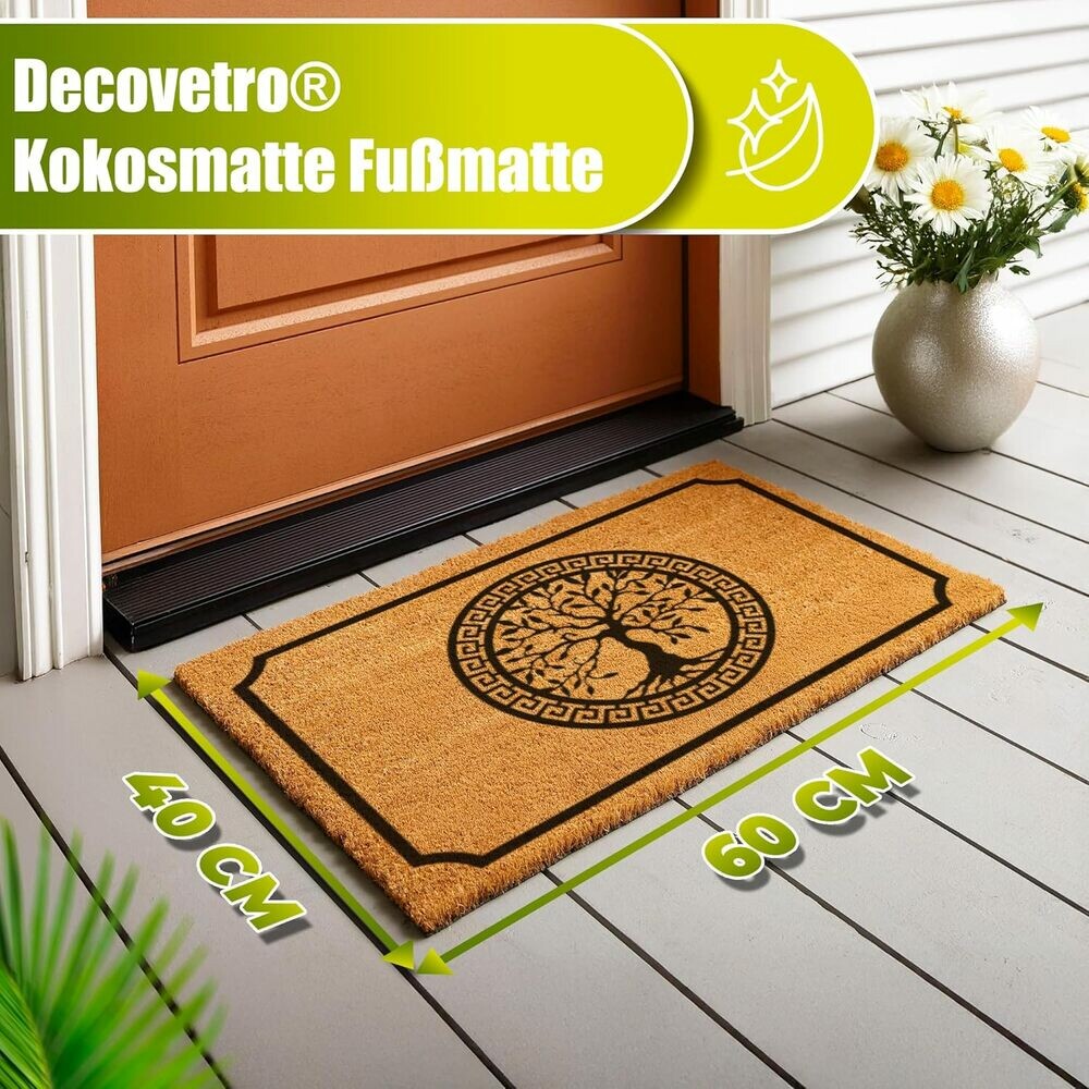 Decovetro Paspas Hayat Ağacı Desenli Kapı Önü Paspası40 x 60 Cm