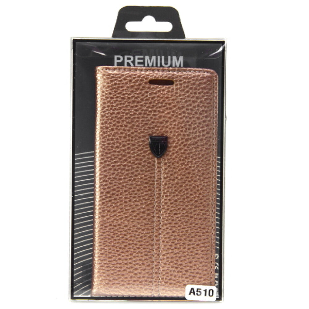 Book Case Handyhülle für Samsung Galaxy A5 2016 Gold