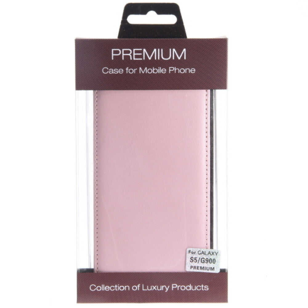 Slim Leder Flip Hülle für Samsung Galaxy S5 G900 Pink 4250710549764
