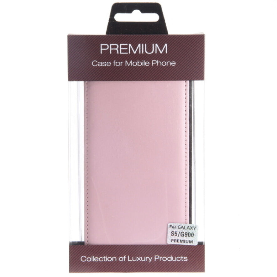 Slim Leder Flip Hülle für Samsung Galaxy S5 G900 Pink 4250710549764