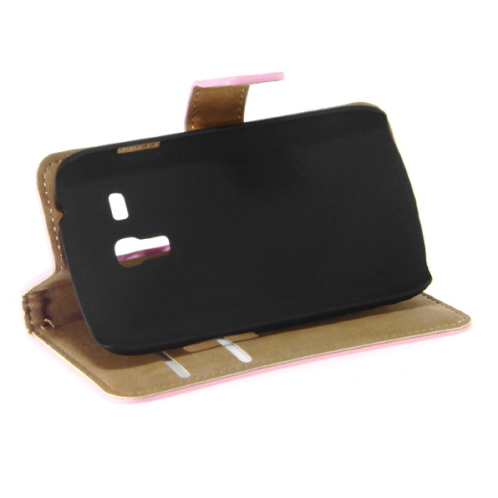 Leder Handyhülle für Samsung Galaxy S3 Mini Rosa
