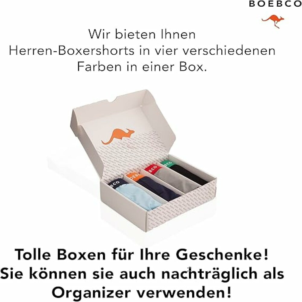 BOEBCO Premium Boxershorts Herren 4er Pack I Modal & Bio-Baumwolle IAtmungsaktiv