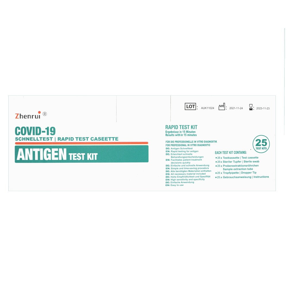25x Zhenrui Antigen Test Kit Nasentupfer Professional AT211/20