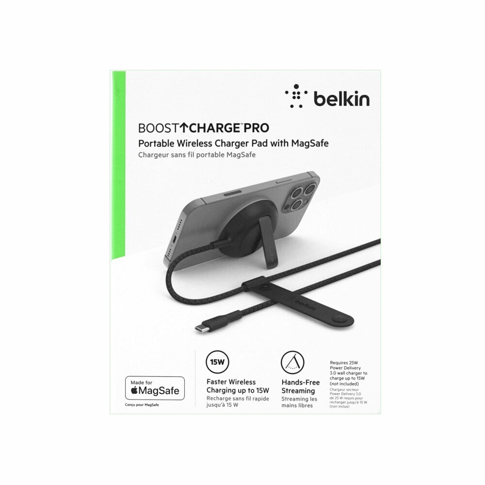 Belkin Schnellladegerät 15W Tragbares Kabelloses Ladegerät Schwarz WIA004BTBK