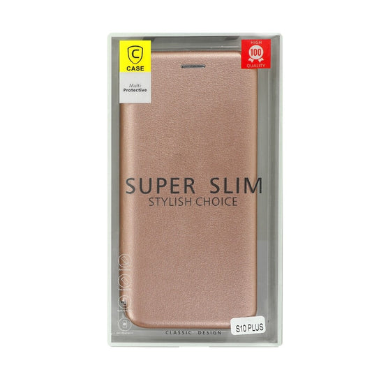 Flip Handyhülle für Samsung Galaxy S9 Plus Rose Gold Case Schutz cnt1268