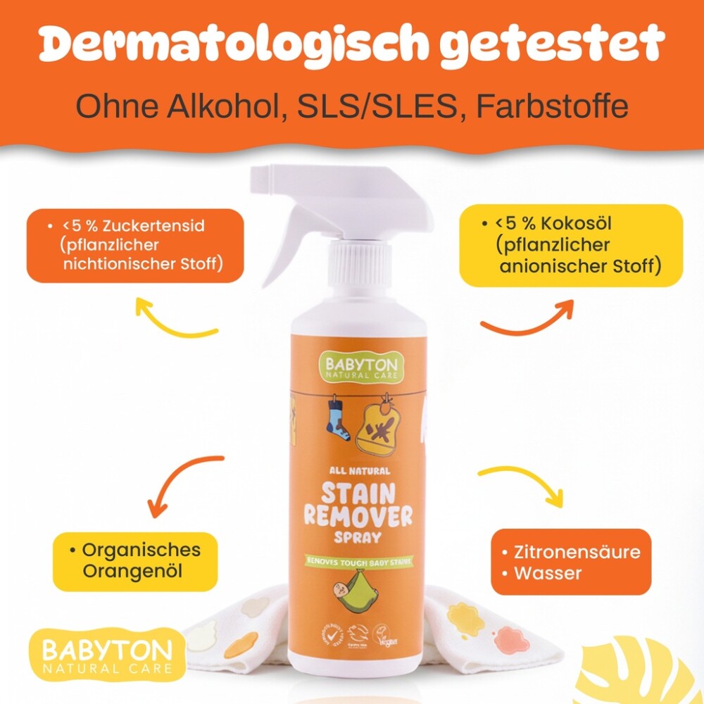 Babyton Fleckenentferner-Spray, natürlich, 500 ml