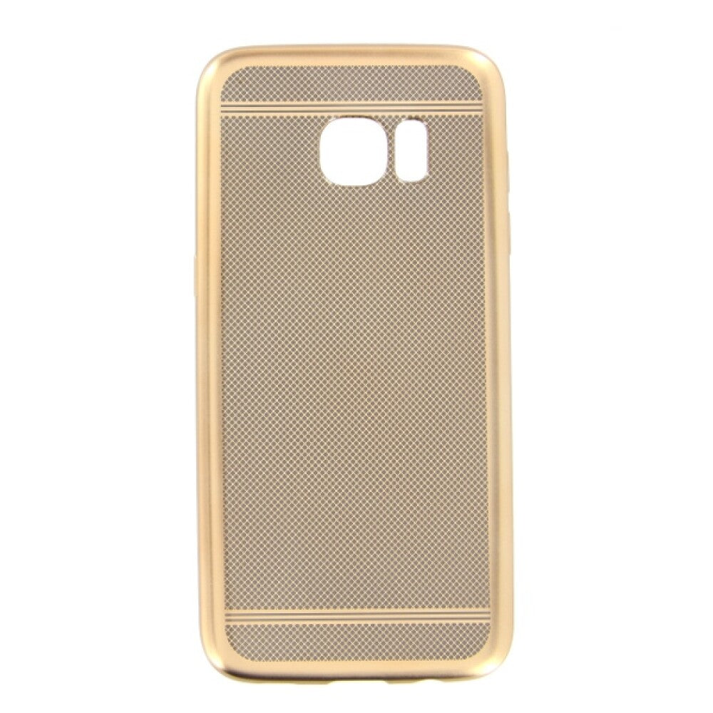 Silikonhülle für Samsung S7 Edge Gold Handy Tasche Schutz