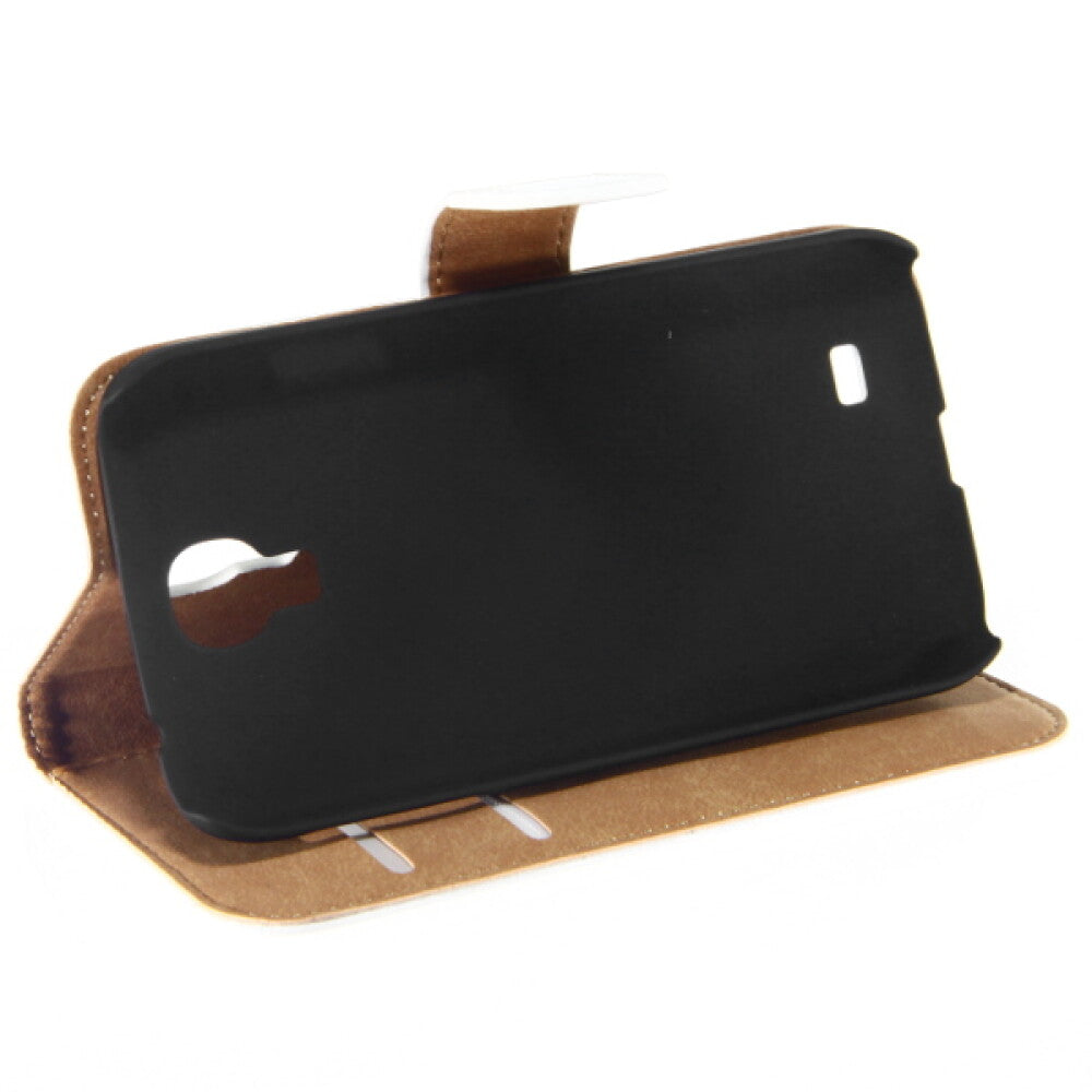 Leder Handyhülle für Samsung Galaxy S4 Weiß 4250710503797