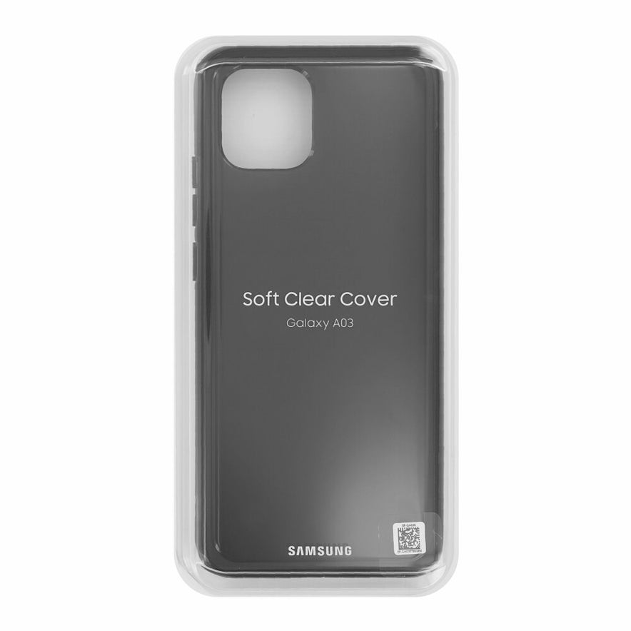 Samsung Galaxy A03 Soft Clear Cover schwarz EF-QA036TBEGEU