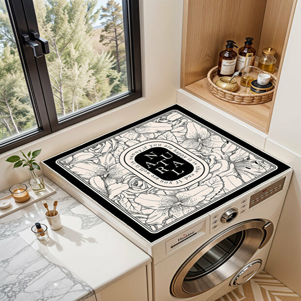 Wasserdichte Waschmaschinenmatte Deluxe, Rutschfest, Grau – Erfrischende Wäsche