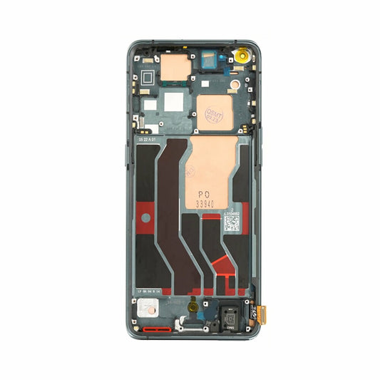 Display mit Rahmen für OPPO Find X3 Pro schwarz