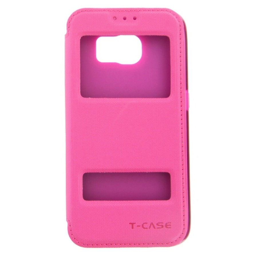 Flip Handyhülle für Samsung Galaxy S6 Pink Schutzhülle Tasche
