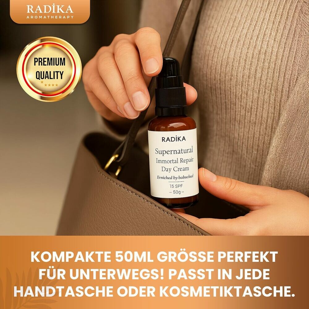 Radika Aromatherapy Natürliche Tagescreme 50 gr, BIO, Anti-Aging, 15 SPF