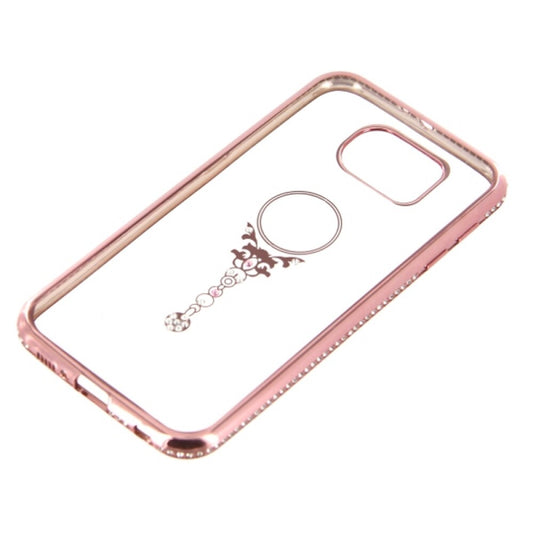 TPU Handyhülle für Samsung Galaxy S6 Rose Gold Bling Schutz Tasche