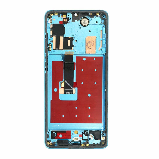 Display für Huawei P30 Pro LCD + Rahmen aurora blau Touch Bildschirm