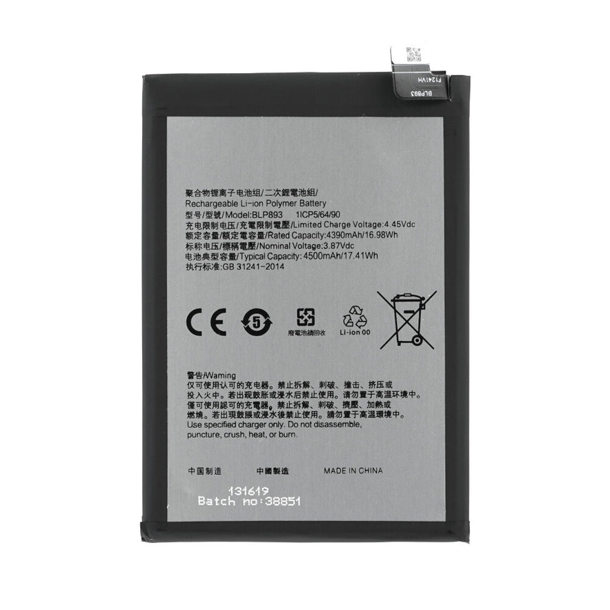 BLP893 Akku für Oppo Reno7 5G CPH2371 Reno7 4G CPH2363 4500mAh Batterie