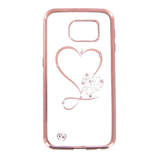 TPU Handyhülle für Samsung Galaxy S6 Rose Gold Herzschutz