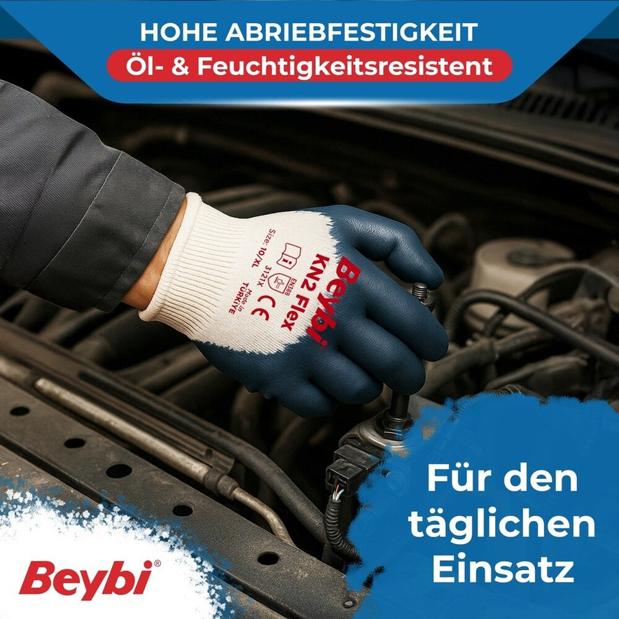 12 Paar Arbeitshandschuhe, Baumwolle, Gelb und Weiß