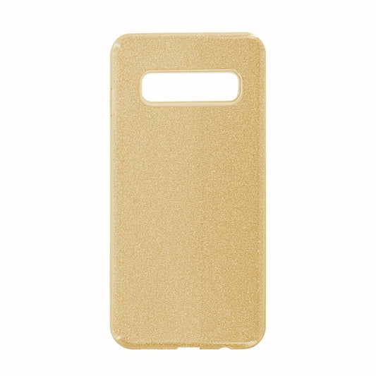 Silikonhülle Handyhülle für Samsung Galaxy S10 Gold Glittery cnt1306