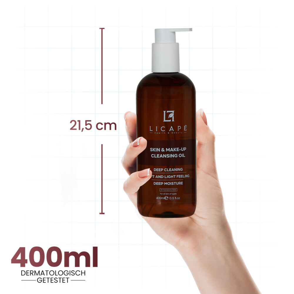 Licape| Reinigungsöl Gesicht | 400 ml | Abschminken & Gesichtsreinigung