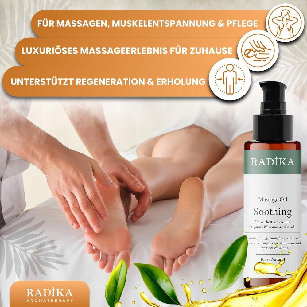 Massageöl, Glättendes Massage-Öl, 100% Rein, BIO, natürlich, 100 ml