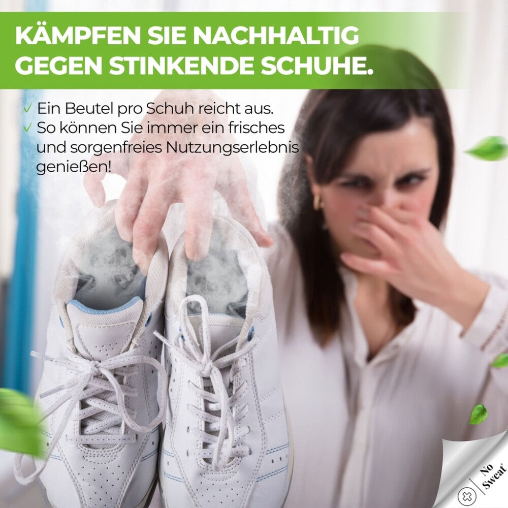 No Sweat Foot and Shoe Powder Foot Odor Remover and Eliminator (1 Pack–10 Pcs)