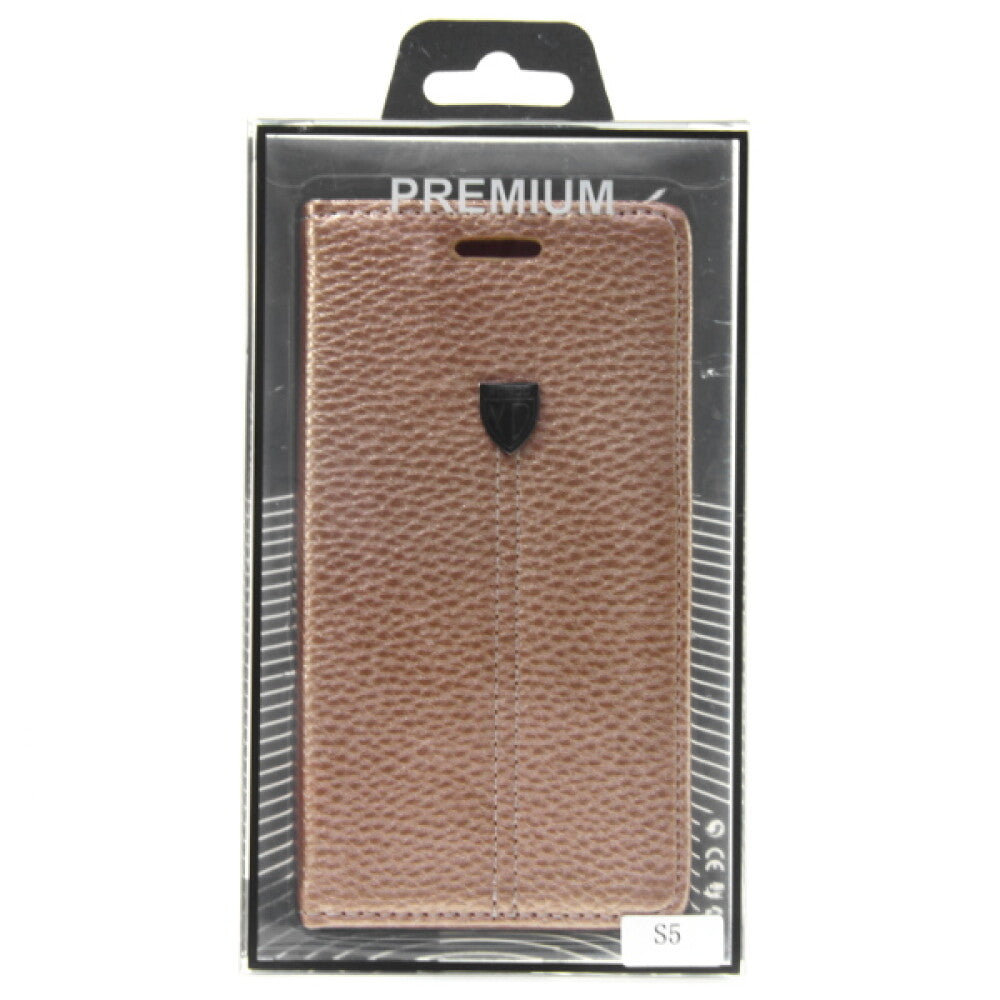 Book Case Handyhülle für Galaxy S5 Gold Schutzhülle Tasche 4250710563838