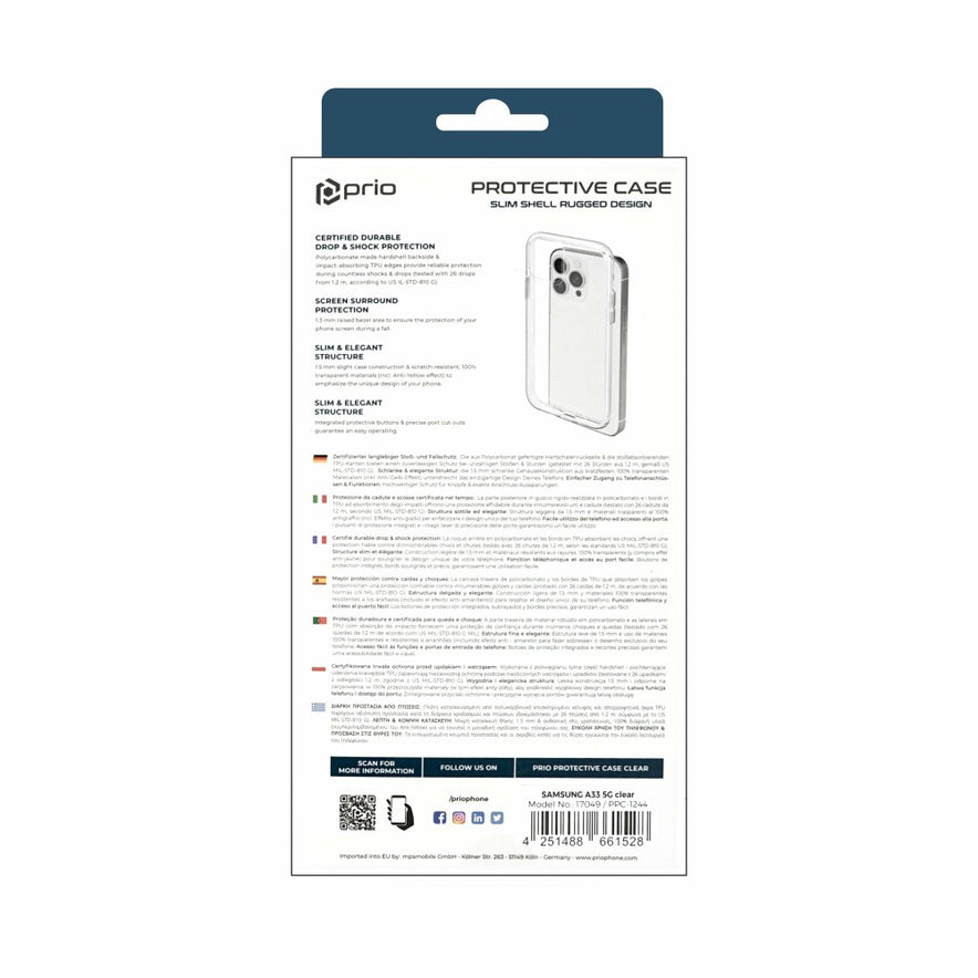 prio Schutzhülle (Case, Cover, Handytasche) für Samsung A33 5G klar