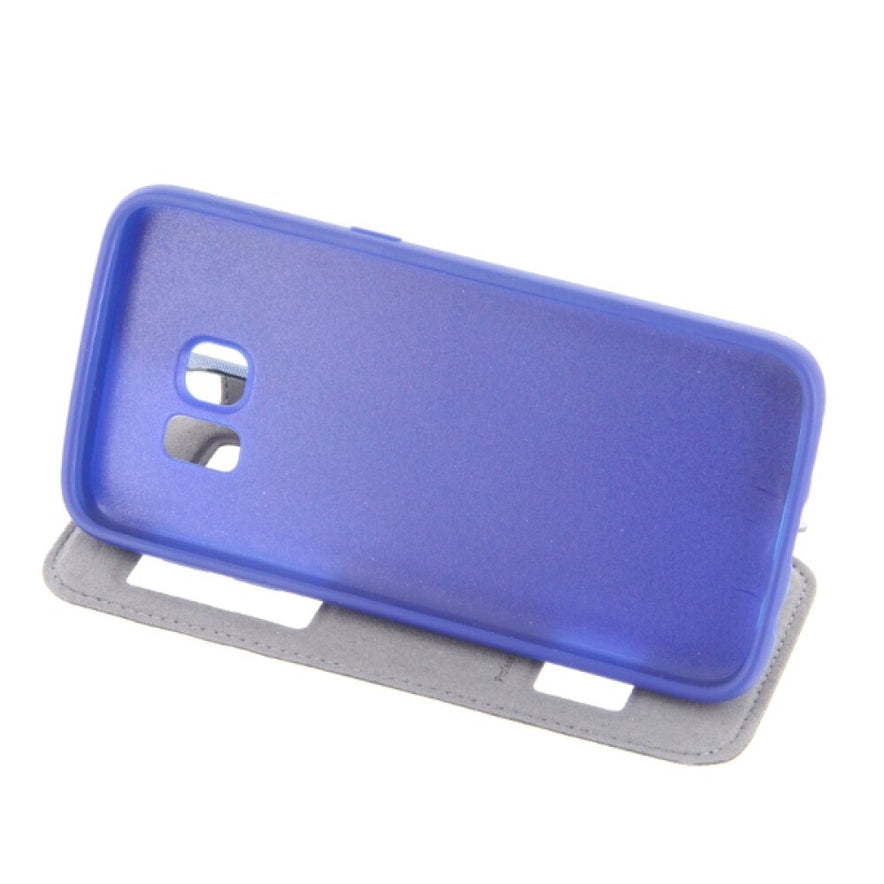 T-CASE Lux Magnet Flip Schutzhülle Samsung S7 Edge blau