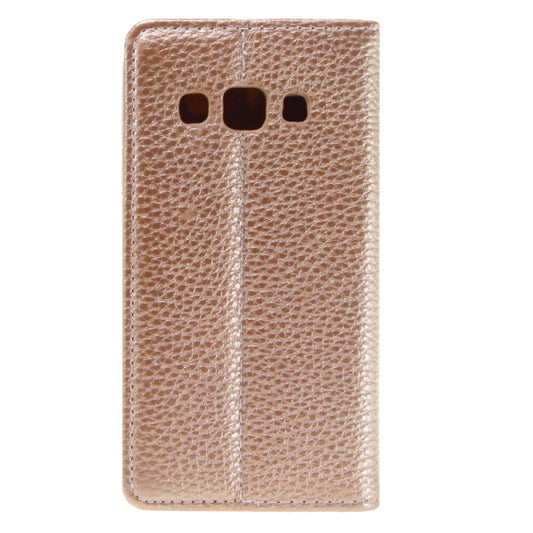 Book Case Handyhülle für Galaxy A3 Gold Schutz Tasche