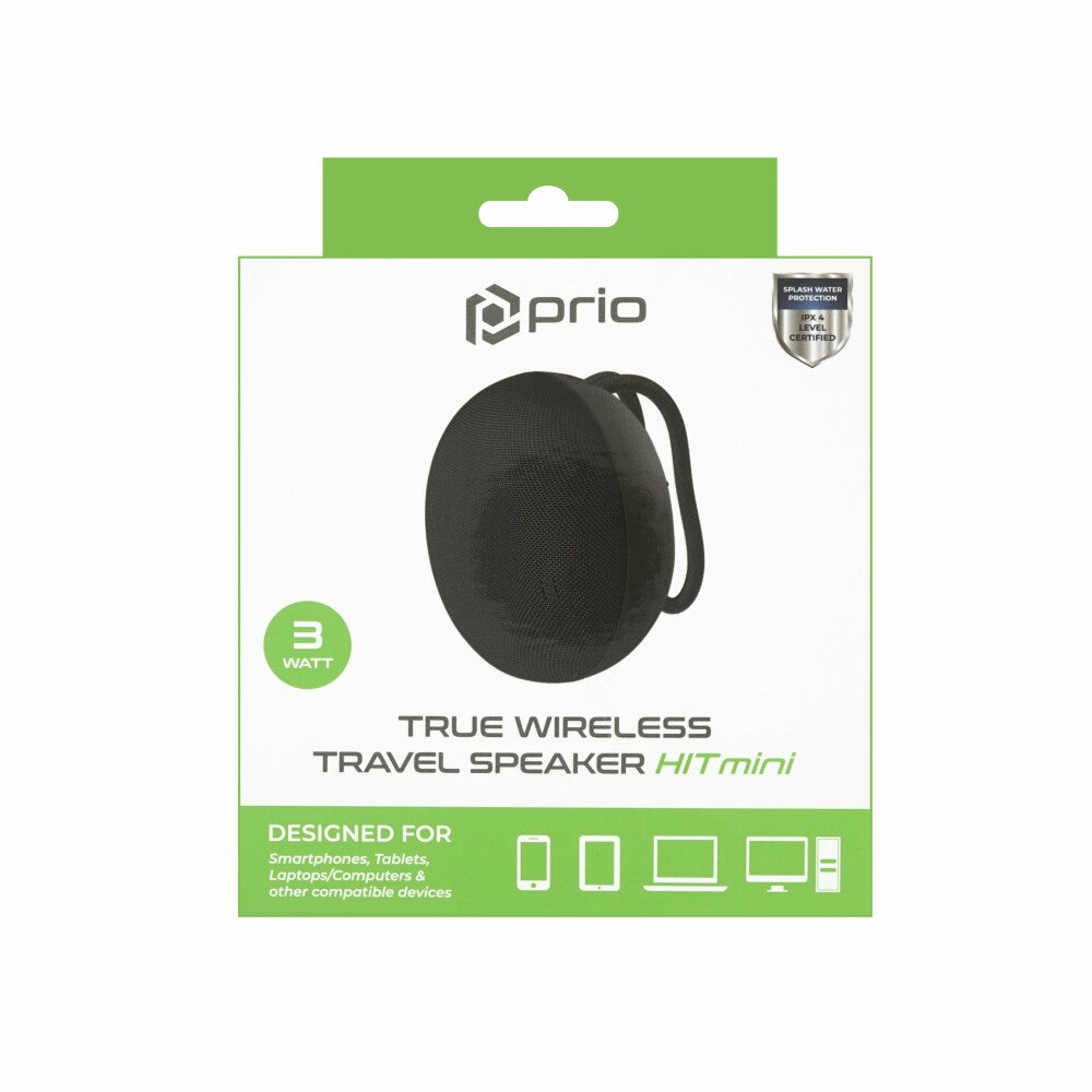 prio 3W Kabelloser Reise-Lautsprecher HIT Mini Grau