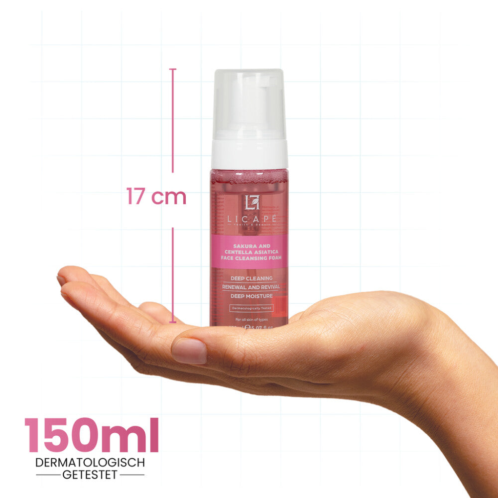 Schaumreiniger 150 ml – Mit Sakura & Centella Asiatica für strahlende Haut