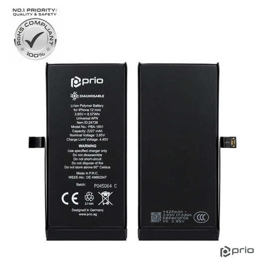 prio Diagnosefähiger Akku für iPhone 12 mini