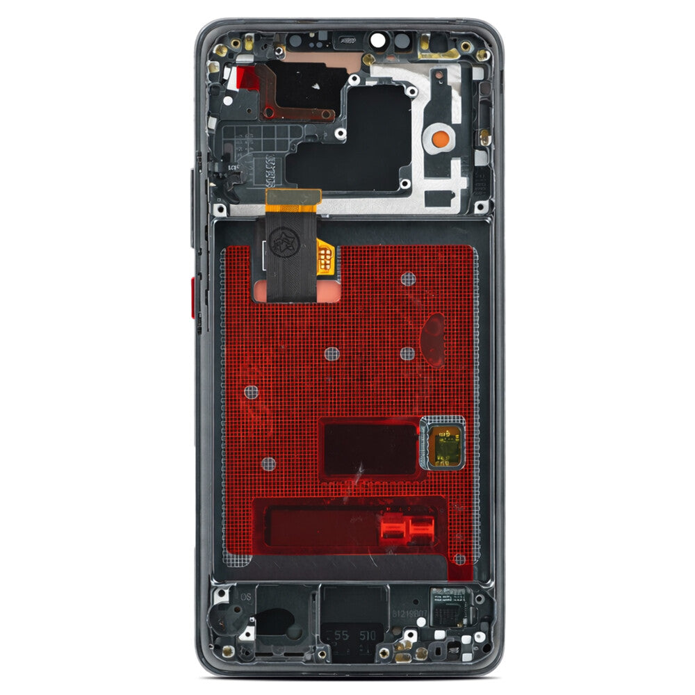 Display (Soft-OLED) + Rahmen für Huawei Mate 20 Pro, schwarz