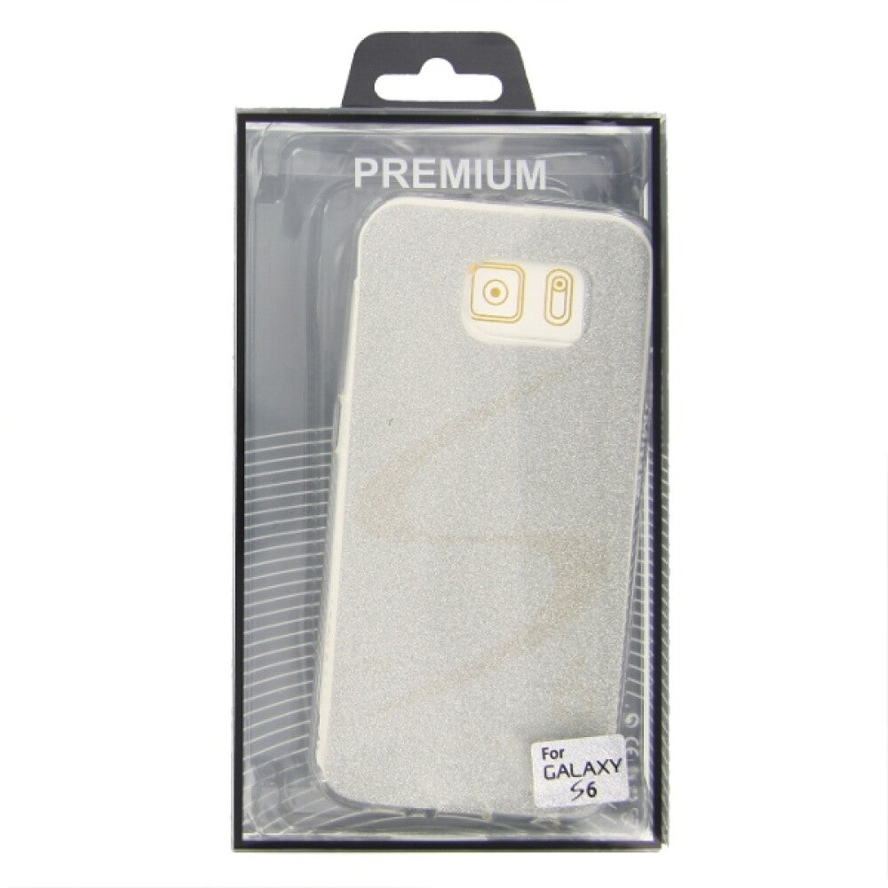 TPU Handyhülle für Samsung Galaxy S6 silber Glitter Schutz